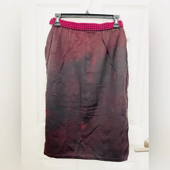 American vintage classic Pendleton blk/pink houndstooth skirt sz Small 100% wool - Picture 5 of 12